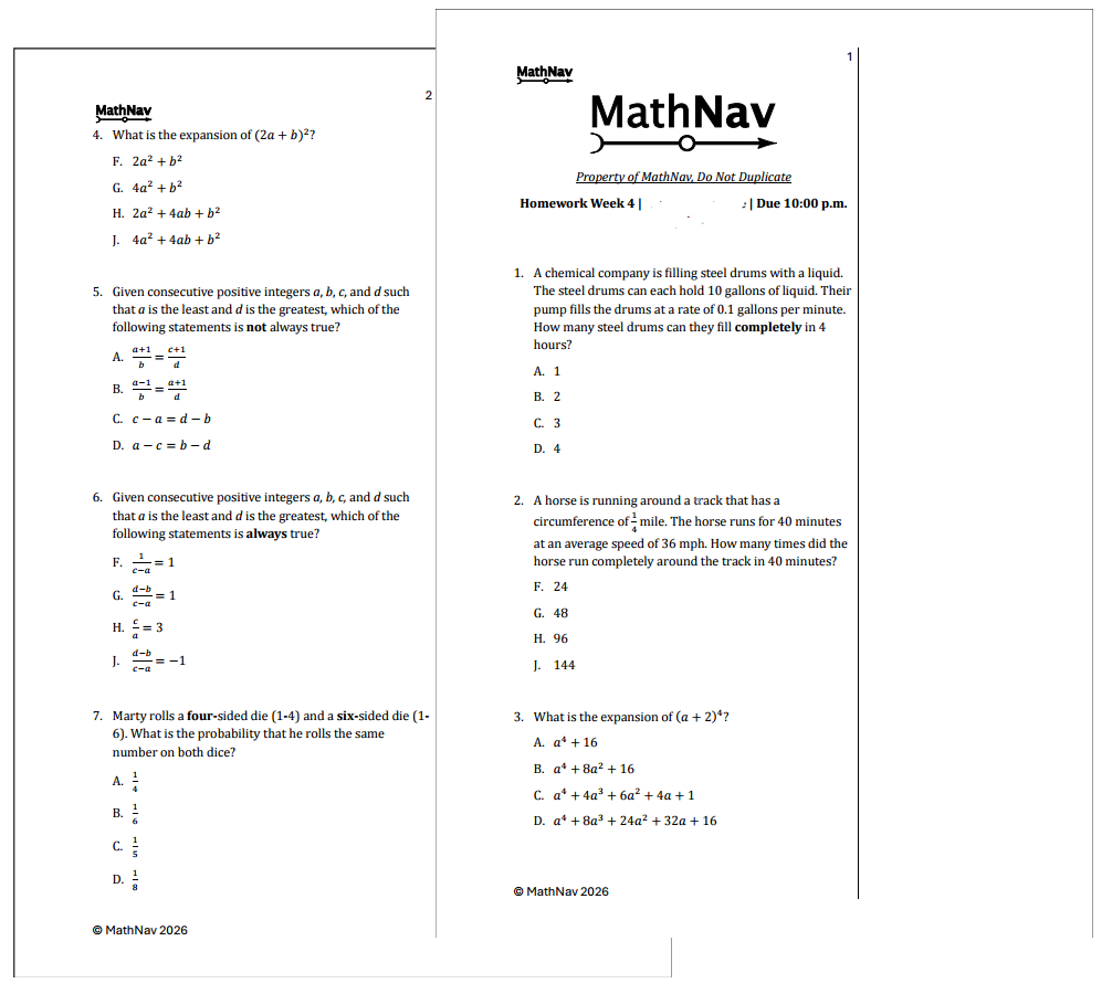 Individualized Homework